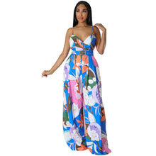 Load image into Gallery viewer, Prowow Floral Print Women Jumpsuits with Sashes 2023 New One-piece Backless Wide Leg Pant Summer Slim Vacation Outfits Romper - Shop &amp; Buy
