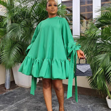 Load image into Gallery viewer, Prowow Loose Style Women Mini Dress Long Puff Sleeve Bandage Solid Color Female Birthday Party Wear 2024 New Design Outfits - Shop &amp; Buy

