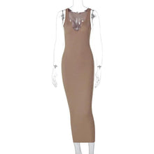 Load image into Gallery viewer, Prowow Sexy Bodycon Women Dress Summer Ribbed Maxi Slim Fit Outfits for Party Nightclub Solid Color Streetwear Clothing - Shop &amp; Buy
