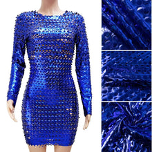 Load image into Gallery viewer, Prowow Sexy Hollow Women Dress Skinny O-neck Mini Dresses for Birthday Party Nightclub Solid Color Long Sleeve Outfits - Shop &amp; Buy
