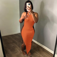 Load image into Gallery viewer, Prowow Sexy Mesh Spliced Women Maxi Dress Hemline Split Sleeveless Skinny Female Clothing Summer Solid Color Party Wear - Shop &amp; Buy
