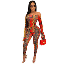 Load image into Gallery viewer, Prowow Sexy Skinny Women Two Piece Suits Shoulderless Bodysuits Long Pant Streetwear Clothing Set Spring Summer Bodycons Outfits - Shop &amp; Buy
