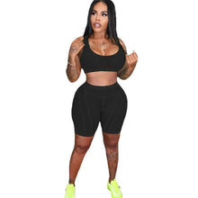 Load image into Gallery viewer, Prowow Sexy Women Clothing Set Tracksuits Sheer Mesh Crop Tops Shorts Two Piece Fitness Outfits Summer Lady Sporty Suits - Shop &amp; Buy
