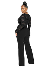 Load image into Gallery viewer, Prowow Sexy Women Jumpsuits Lace Flower Patchwork Slim Fit One Piece Romper New Long Sleeve V-neck Female Streetwear - Shop &amp; Buy
