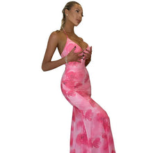 Load image into Gallery viewer, Prowow Sexy Women Maxi Dress Pink Summer Flower Print Female Clothing Slim Fit Bodycons Outfits - Shop &amp; Buy
