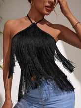 Load image into Gallery viewer, Prowow Sexy Women Tanks Tops Fashion Tassel Lace Up Halter Tops Clothes for Party Nightclub 2023 New Summer Sleeveless Shirts - Shop &amp; Buy