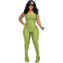Load image into Gallery viewer, Prowow Shoulderless Women Jumpsuits Split One-piece Skinny Bodycons Outfits 2023 Slim Fit Solid Color Female Streetwear Clothing - Shop &amp; Buy
