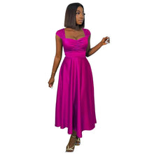Load image into Gallery viewer, Prowow Slim Fit Women Maxi Dress Summer Elegant Satin Evening Birthday Party Costume Square Collar Female Outfits Clothing - Shop &amp; Buy
