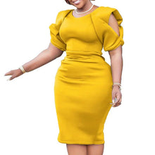 Load image into Gallery viewer, Prowow Slim Fit Women Pencil Dress Hollow Dress Solid Color Zipper Zipper High Quality Office Lady Outfits New Design - Shop &amp; Buy
