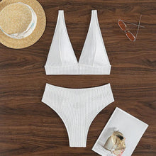 Load image into Gallery viewer, Prowow White High Waisted Women Bikinis Set Two Piece Separated Summer Bathing Swimsuits Holiday Beach Outfits Wear - Shop &amp; Buy
