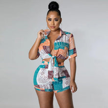 Load image into Gallery viewer, Prowow Women Clothing Set Cropped Shirts Shorts Two Piece Female Streetwear Aesthetic Exotic Lady Summer Suits New Outfits - Shop &amp; Buy
