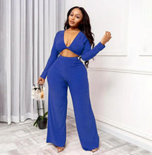 Load image into Gallery viewer, Prowow Women Clothing Set V-neck Corset Tops Wide Leg Pant Two Piece Sexy Party Club Suits Solid Tracksuits Streetwear - Shop &amp; Buy
