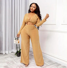 Load image into Gallery viewer, Prowow Women Clothing Set V-neck Corset Tops Wide Leg Pant Two Piece Sexy Party Club Suits Solid Tracksuits Streetwear - Shop &amp; Buy
