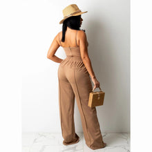 Load image into Gallery viewer, Prowow Women Clothing Set Zipper Crop Tank Tops Wide Leg Pant Two Piece Solid Color Suits New Summer Female Streetwear Outfit - Shop &amp; Buy
