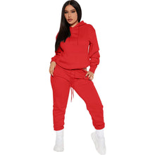 Load image into Gallery viewer, Prowow Women Tracksuits Hooded Sweatshirts Pant Two Piece Sporty Suits Thick Velvet Fall Winter Female Fitness Clothing Set - Shop &amp; Buy
