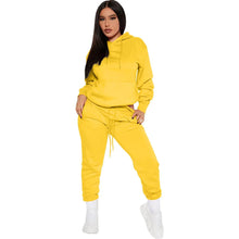 Load image into Gallery viewer, Prowow Women Tracksuits Hooded Sweatshirts Pant Two Piece Sporty Suits Thick Velvet Fall Winter Female Fitness Clothing Set - Shop &amp; Buy
