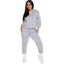 Load image into Gallery viewer, Prowow Women Tracksuits Hooded Sweatshirts Pant Two Piece Sporty Suits Thick Velvet Fall Winter Female Fitness Clothing Set - Shop &amp; Buy
