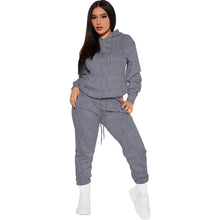 Load image into Gallery viewer, Prowow Women Tracksuits Hooded Sweatshirts Pant Two Piece Sporty Suits Thick Velvet Fall Winter Female Fitness Clothing Set - Shop &amp; Buy
