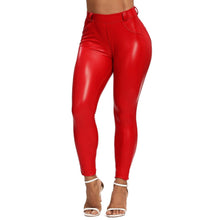 Load image into Gallery viewer, PU Leggings Leather Women Yoga Pants High Waist Push Up Leggins Slim Stretchy Curvy Trousers Ladies Fashion Thick Leather Pants - Shop &amp; Buy
