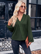 Load image into Gallery viewer, Puff Sleeve Surplice Neck Blouse - Shop &amp; Buy