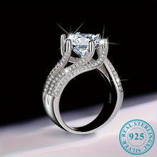Load image into Gallery viewer, Radiant 5 Carat Moissanite Engagement Ring - 18K Gold Plated over 925 Sterling Silver - Shop &amp; Buy
