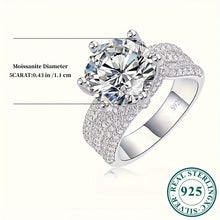 Load image into Gallery viewer, Radiant 5 Carat Moissanite Engagement Ring - 18K Gold Plated over 925 Sterling Silver - Shop &amp; Buy
