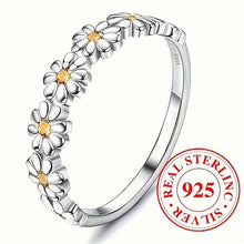 Load image into Gallery viewer, Radiant Daisy Gemstone Ring - Delicate Sterling Silver Jewelry - Symbol of Beauty &amp; Sunshine - Shop &amp; Buy
