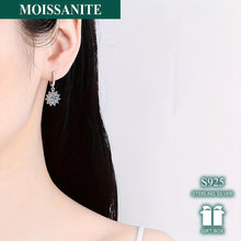 Load image into Gallery viewer, Radiant Moissanite Flower Earrings - Sparkling Dangle Design for Women - Shop &amp; Buy
