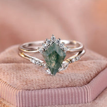 Load image into Gallery viewer, Radiant Sterling Silver Moss Agate Ring - Timeless Luxury for Her - Shop &amp; Buy
