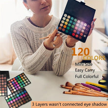 Load image into Gallery viewer, Rainbow Eyeshadow Palette - 120 High-Pigment Shades, Matte/Shimmer/Nature, Long-lasting &amp; Versatile Looks - Shop &amp; Buy
