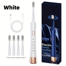 Load image into Gallery viewer, Rechargeable Ultrasonic Toothbrush: 5 Modes, Soft Bristles, Waterproof - Ideal for Sensitive Teeth &amp; Travel, Timer Included - Shop &amp; Buy
