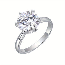 Load image into Gallery viewer, Retro &amp; Elegant Style, 1-3ct, 5ct D-color Pure Moissanite Ring, Classic Six Claw Design Ring &amp; S Sterling Silver Band - Shop &amp; Buy

