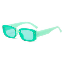 Load image into Gallery viewer, Retro Rivet Rectangle Sunglasses Women 2022 Brand Design Tortoise Shell Frame Pink Green Lens Shades Eyewear 90S Sun Glasses - Shop &amp; Buy