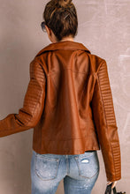 Load image into Gallery viewer, Ribbed Faux Leather Jacket - Shop &amp; Buy