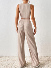 Load image into Gallery viewer, Ribbed Round Neck Tank and Pants Sweater Set - Shop &amp; Buy
