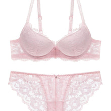 Load image into Gallery viewer, Romantic Lace Embroidery Lingerie Set - Soft &amp; Breathable Push-Up Bra with Sheer Panty - Shop &amp; Buy
