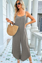 Load image into Gallery viewer, Round Neck Pocketed Sleeveless Jumpsuit - Shop &amp; Buy