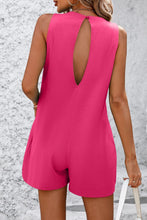 Load image into Gallery viewer, Round Neck Sleeveless Front Pocket Romper - Shop &amp; Buy
