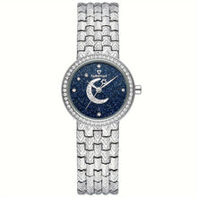 Load image into Gallery viewer, Round Quartz Watches Stainless Steel Strap Alloy Pointer Stainless Steel Rhinestone Dial Luminous Moon Phase Starry Sky Watches Gifts For Eid - Shop &amp; Buy
