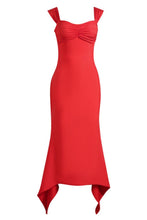 Load image into Gallery viewer, Ruched Sweetheart Neck Hem Detail Dress - Shop &amp; Buy