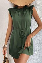 Load image into Gallery viewer, Ruffled Tie-Waist Keyhole Dress - Shop &amp; Buy