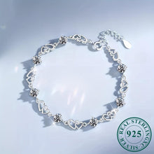 Load image into Gallery viewer, S925 Sterling Silver Bracelet, Heart-Shaped Moissanite Decor, Elegant &amp; Sexy Ladies Fashion Bangle - Shop &amp; Buy
