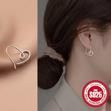 Load image into Gallery viewer, S925 Sterling Silver Twist Love Heart Line Hoop Earrings For Women And Girls Daily Wear - Shop &amp; Buy

