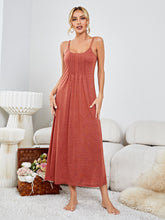 Load image into Gallery viewer, Scoop Neck Spaghetti Strap Night Dress - Shop &amp; Buy