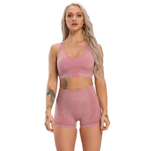 Load image into Gallery viewer, Seamless Yoga Set Women&#39;s Tracksuit Workout Sportswear Fitness Clothing Yoga Shorts Crop Top Short Sleeve Shirt Gym Sports Suits - Shop &amp; Buy
