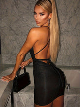 Load image into Gallery viewer, Seductive Plunging Backless Mini Dress - Form-Fitting Bodycon Style - Fashionable Solid Color - Shop &amp; Buy
