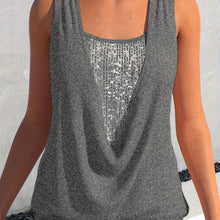 Load image into Gallery viewer, Sequin Decor Ruched Tank Top, Casual Summer Sleeveless Top, Women Clothing - Shop &amp; Buy
