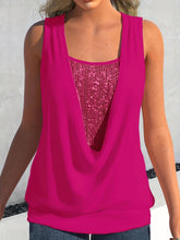 Load image into Gallery viewer, Sequin Decor Ruched Tank Top, Casual Summer Sleeveless Top, Women Clothing - Shop &amp; Buy
