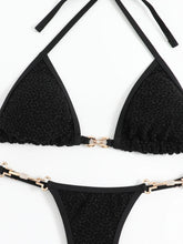Load image into Gallery viewer, Sexy Black Triangle Bikini Women Shiny Thong G-string Bikini Swimwear 2 Pieces Bra Panties Set Bathing Suit Micro Swimsuit - Shop &amp; Buy

