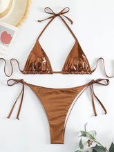Load image into Gallery viewer, Sexy Brozing Gold Bikinis Sets Women Push Up Micro Bikini Swimsuit Brazilian Beach Bathing Suit - Shop &amp; Buy
